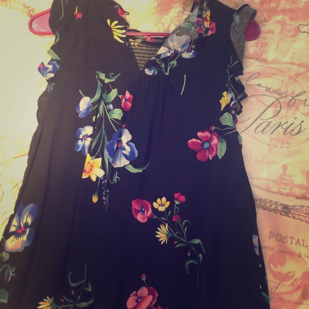 Floral black shirt